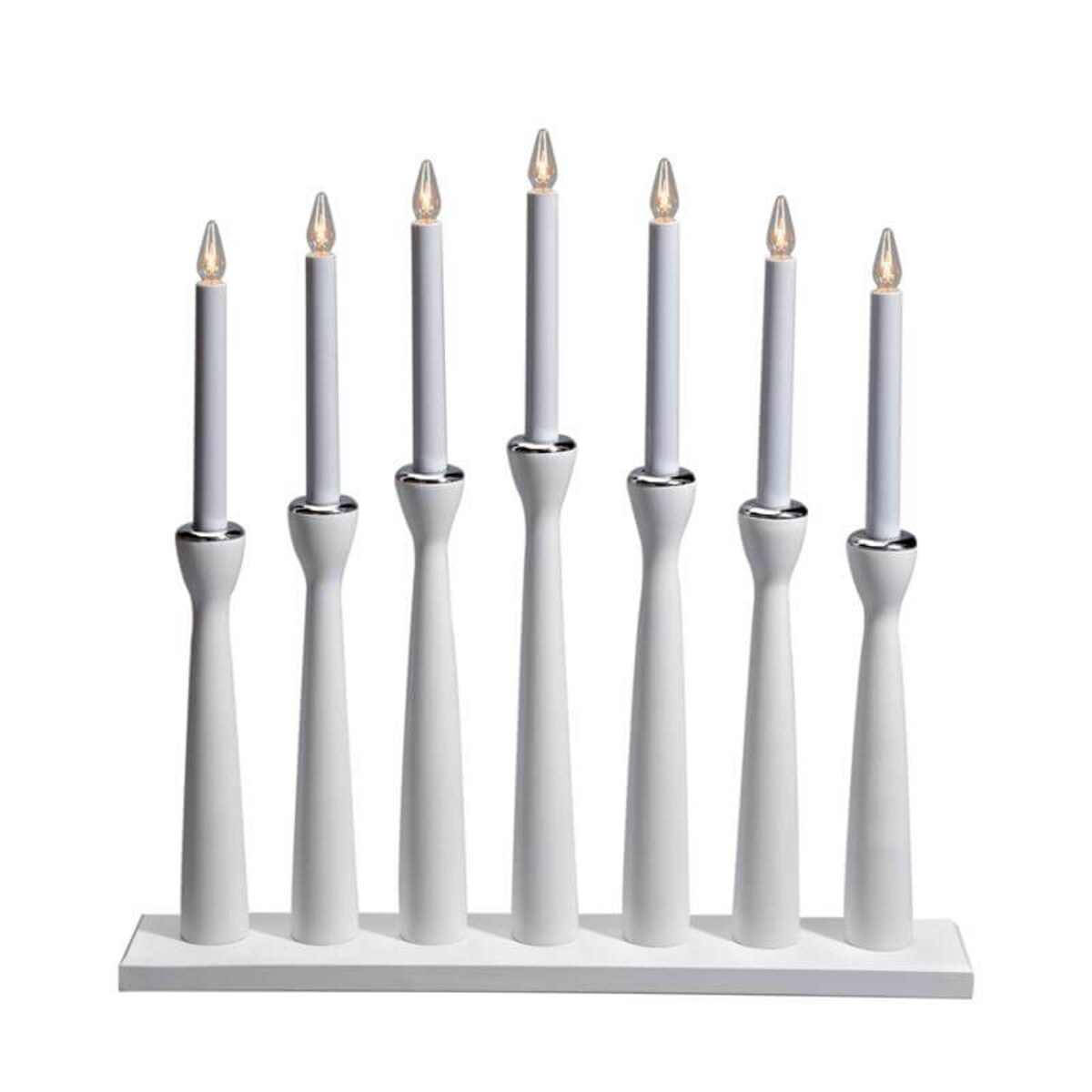 7-płomienna lampa świecznikowa Maseskar candle biała