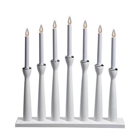 7-płomienna lampa świecznikowa Maseskar candle biała