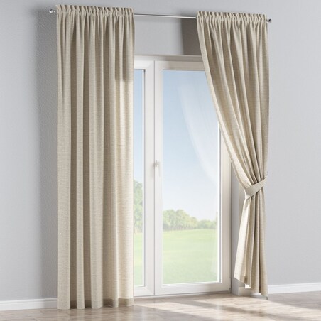 Zasłona na kanale z grzywką 1 szt. 130x260 naturalny len