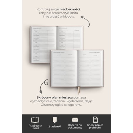 AKADEMICKI PLANNER KSIĄŻKOWY 2025/2026. Bouquet of Flowers