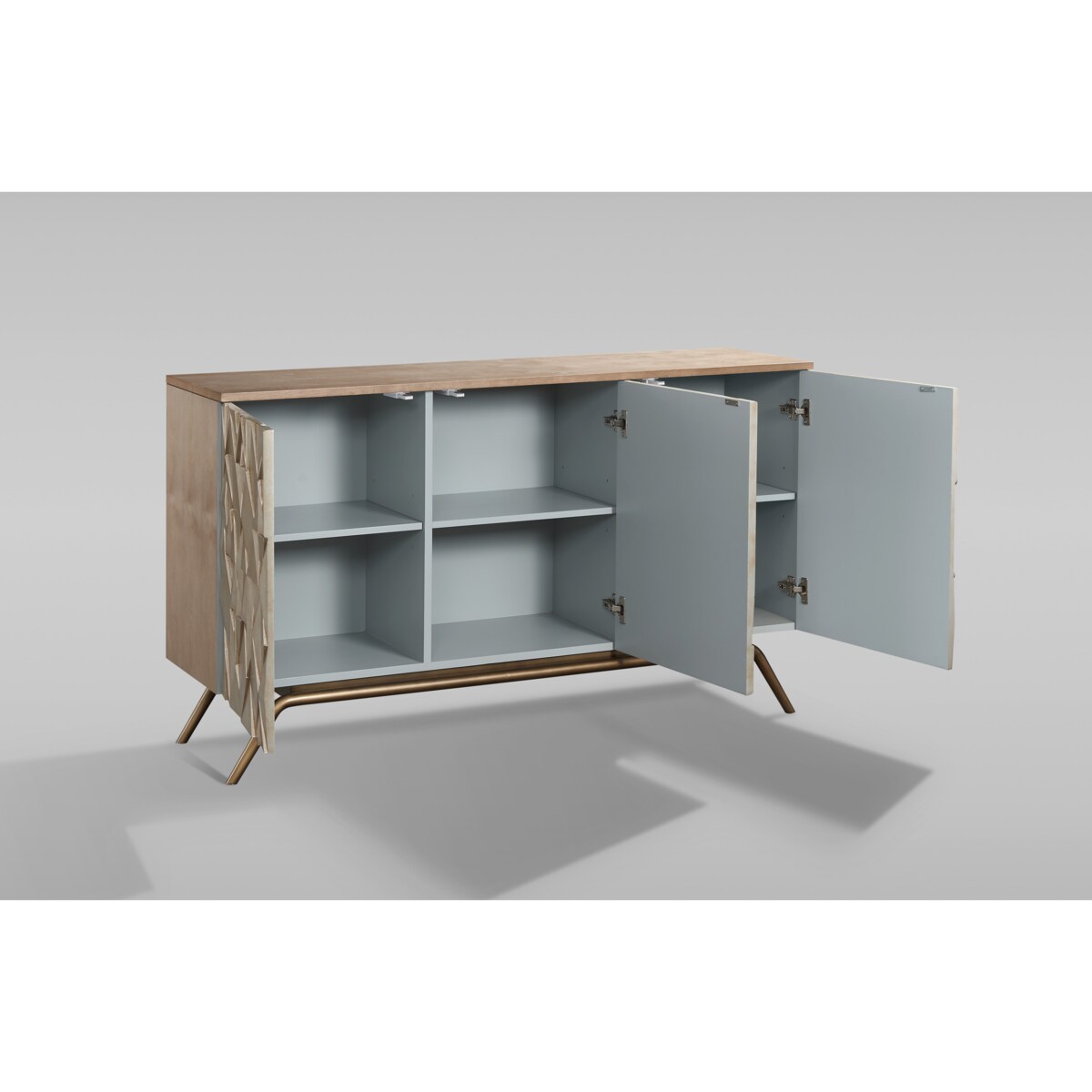 Złota komoda Indigo Premium 150x40x86