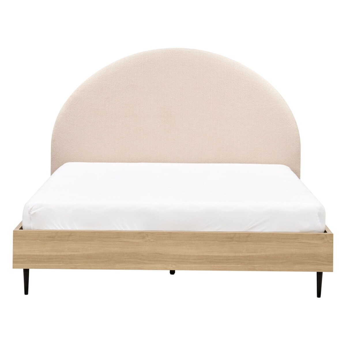 Łóżko Boucle MILLAY 160 x 200 cm Beżowy