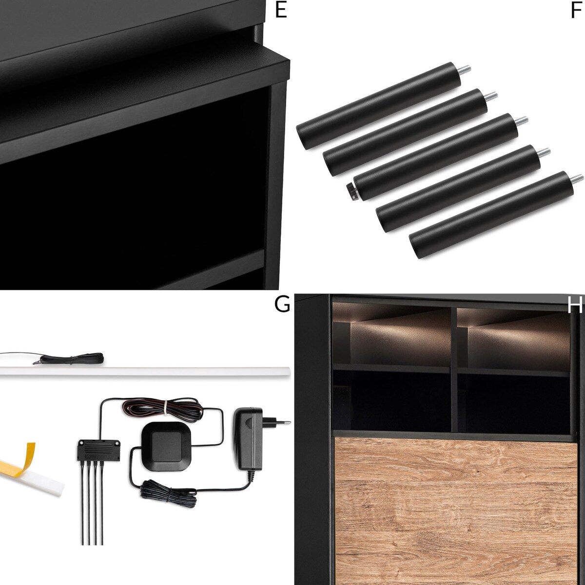 KONSIMO LOFTY Regał w stylu loft z półkami