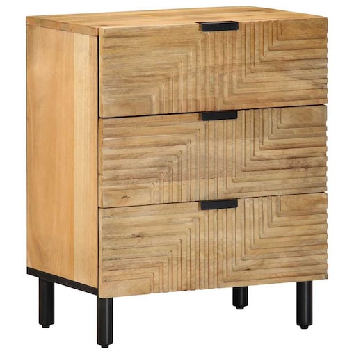 vidaXL Szafka nocna Brązowa 50x33x60 cm Drewno lite Mango