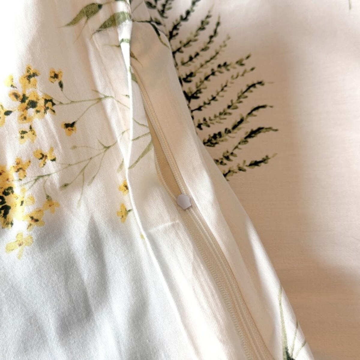 Pościel bawełniana 140x200 cm Kwiaty Polne Biała łąka