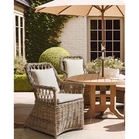 Fotel ogrodowy MAROS II Rattan Naturalny