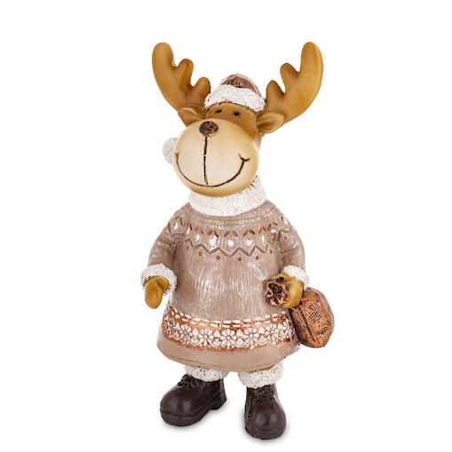 Figurka - łosza 17,5x9x7 cm ALCE w sukience i torebką