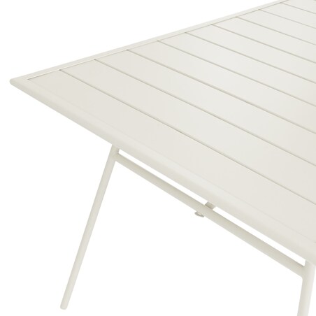 Stół ogrodowy TERENZO 160 cm 90 cm Metal Jasnobeżowy