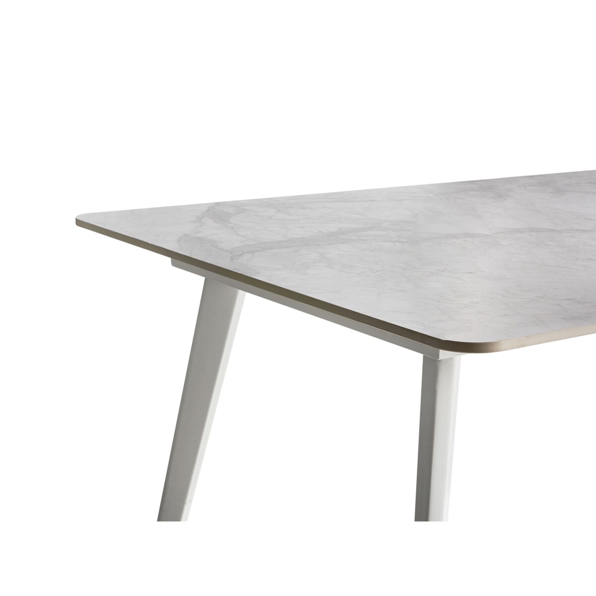 Stół ogrodowy RODALLO 160 cm 90 cm Kamień Biały marmur