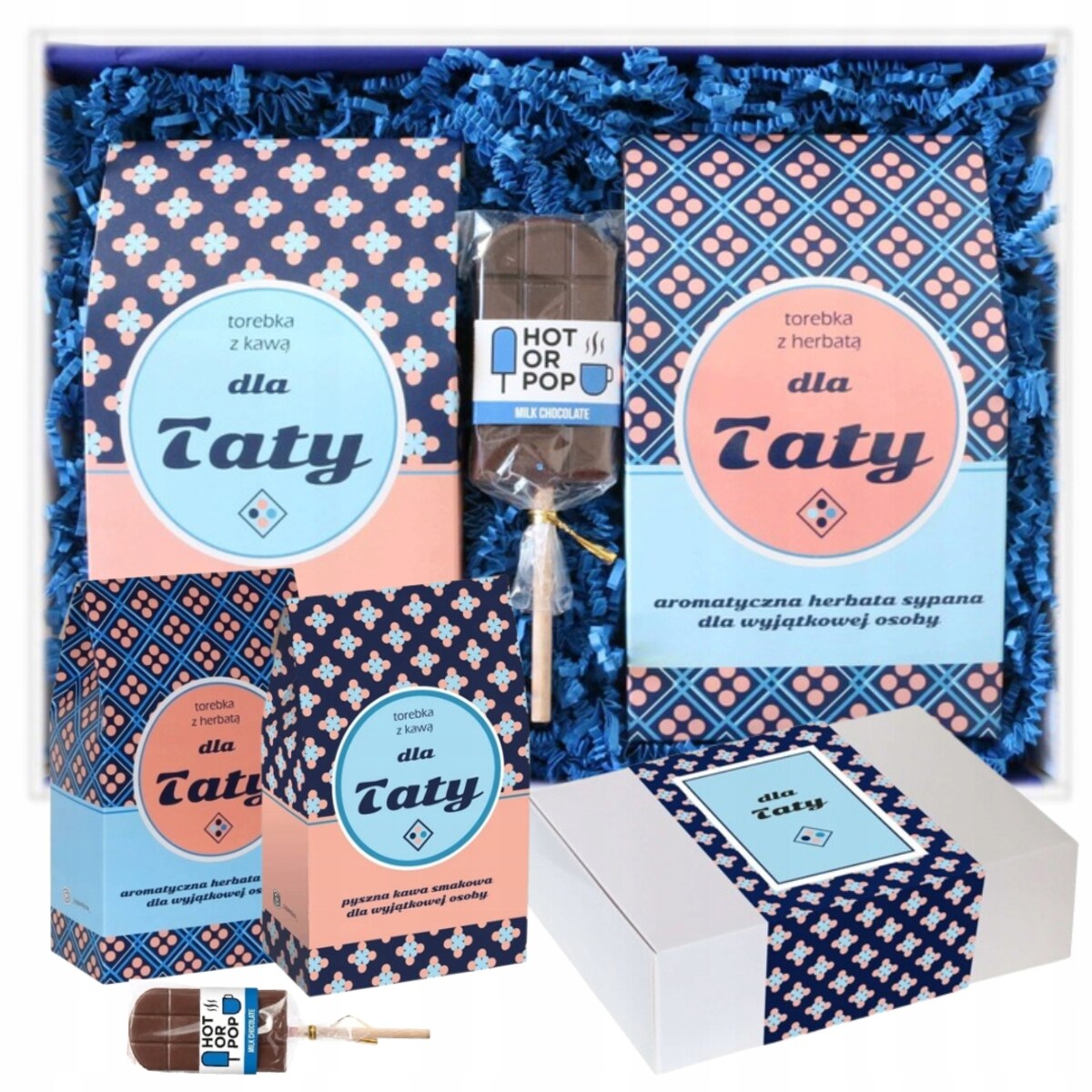Zestaw prezentowy BOX na DZIEŃ OJCA prezent upominek dla TATY kawy herbaty