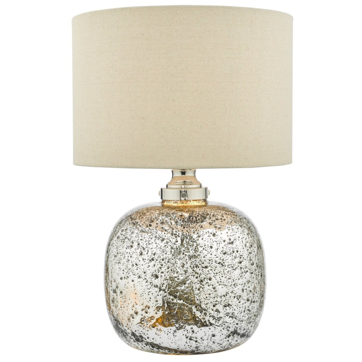 Stołowa lampa Lava LAV4238 Dar Lighting szkliwo wulkaniczne nikiel beż