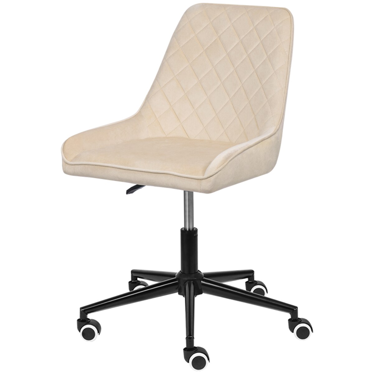 Fotel biurowy krzesło obrotowe regulowane beżowe do biurka