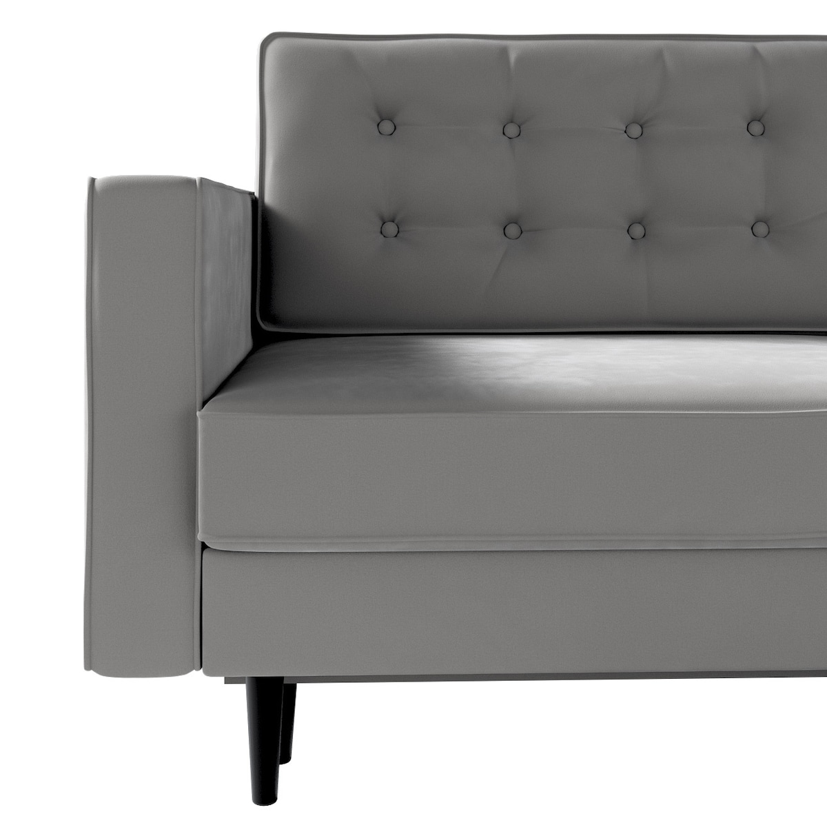 Sofa rozkładana Svein, ciepły szary, 224 x 97 x 91 cm, Tkaniny tapicerskie - sofy