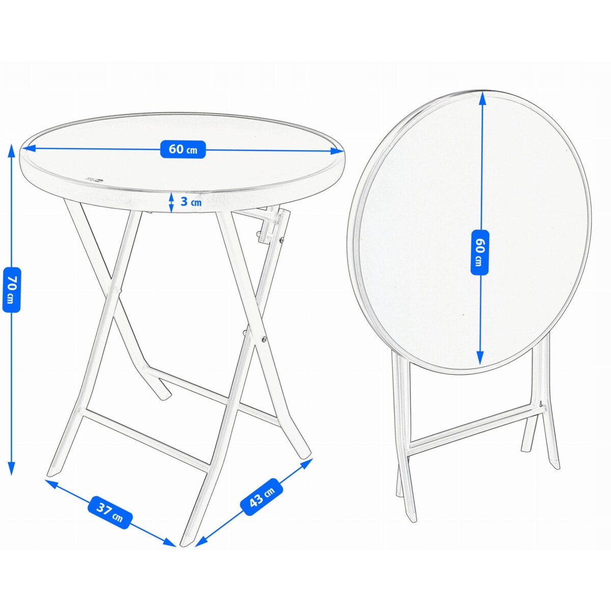 Zestaw składanych mebli ogrodowych