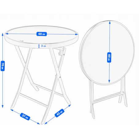 Zestaw składanych mebli ogrodowych