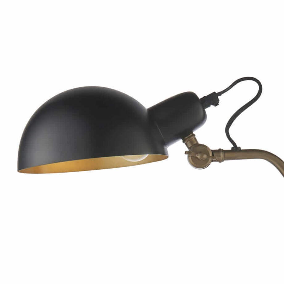 Biurkowa lampka do gabinetu Largo 95478 Endon aluminiowa czarna mosiężna