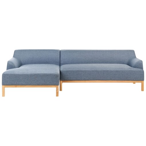 Sofa narożna prawostronna SOSJO Niebieski Tkanina Prawostronny