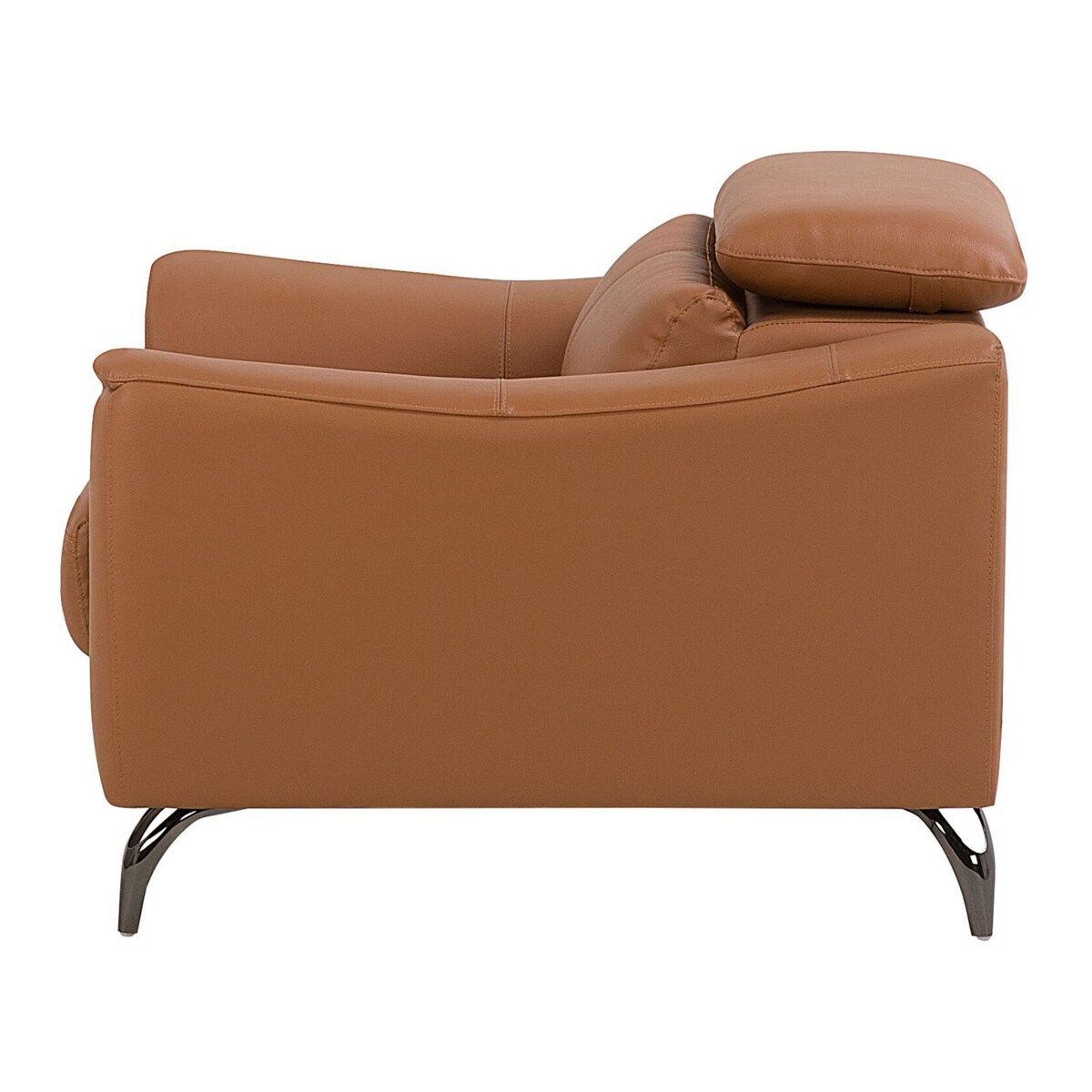 Komplet wypoczynkowy skórzany 4-osobowy brązowy NARWIK