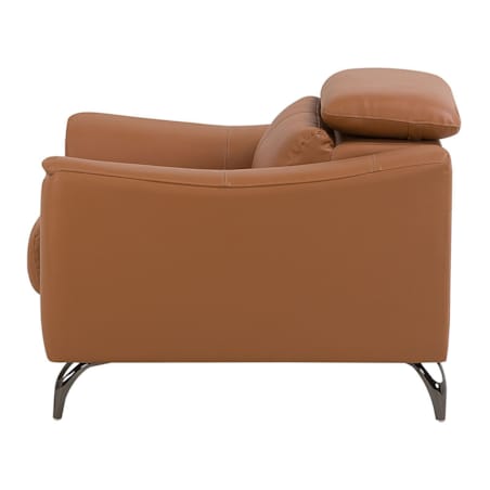 Komplet wypoczynkowy skórzany 4-osobowy brązowy NARWIK