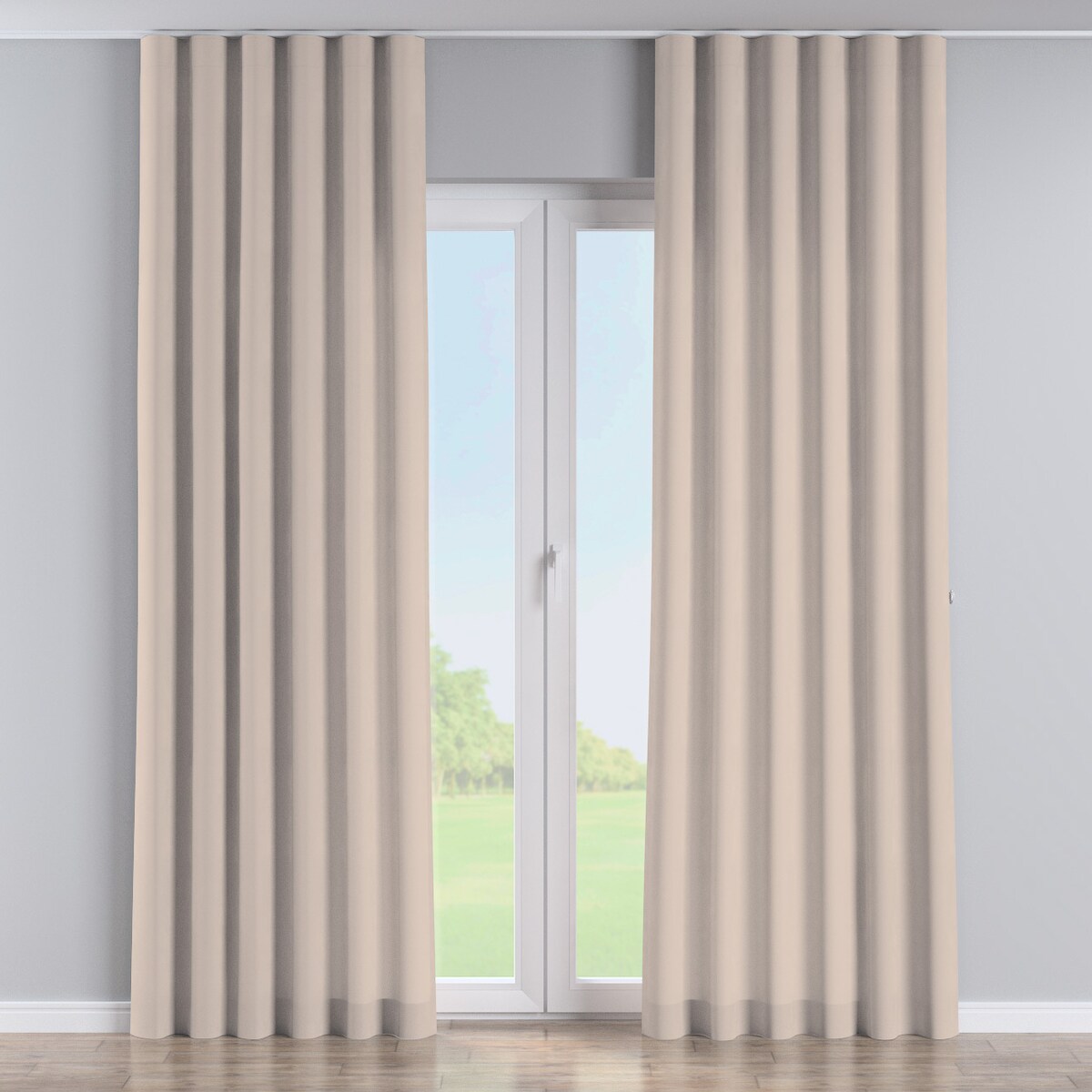 Zasłona na taśmie wave 130x245 jasnobeżowy