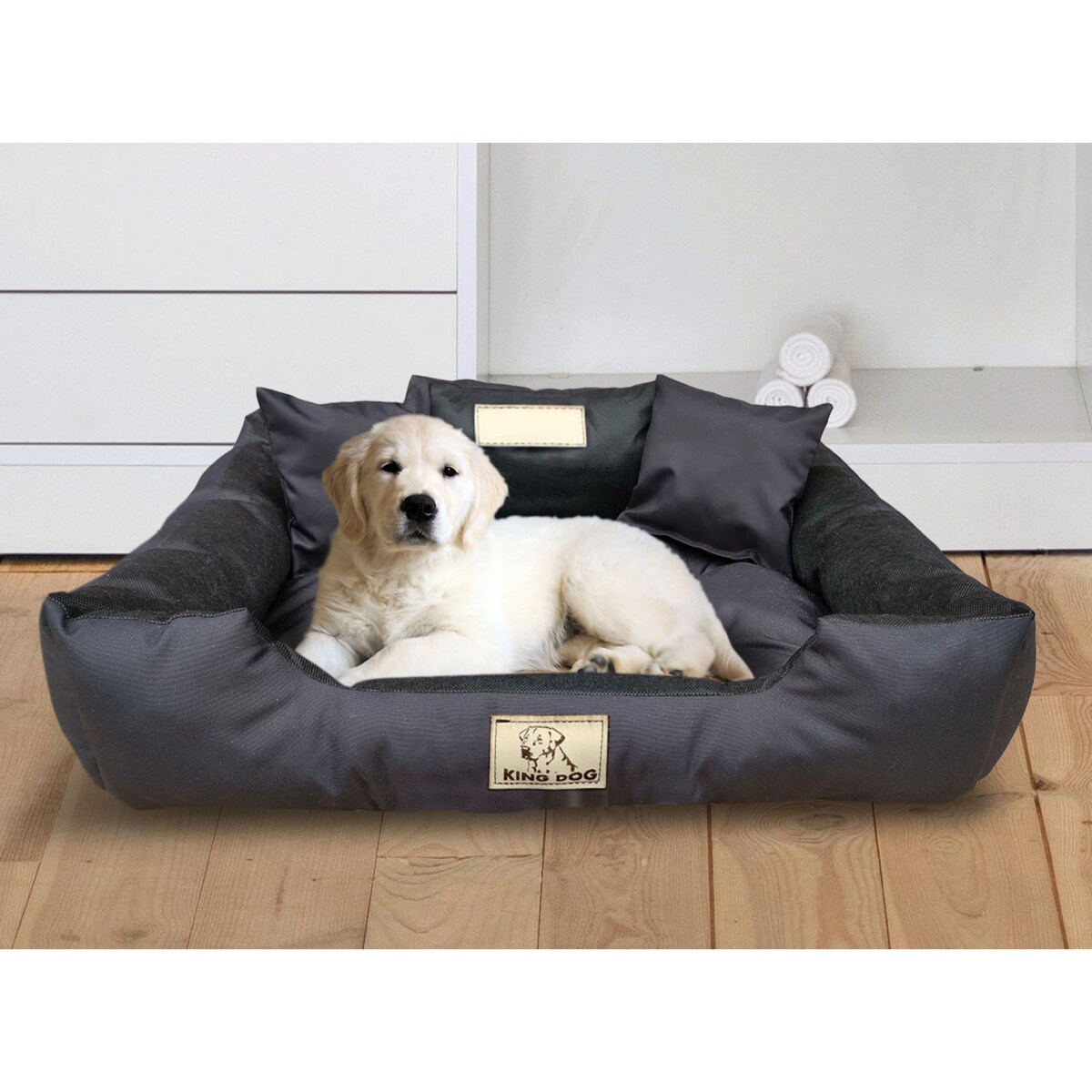 Legowisko Dla Dużego Psa 130X105 Cm Posłanie Kanapa Z Miejscem Na Imię Wodoodporne