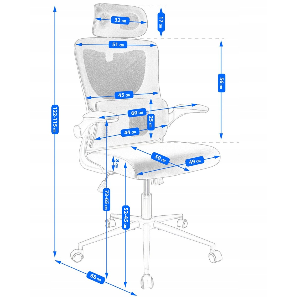 Fotel biurowy obrotowy ZEO szary