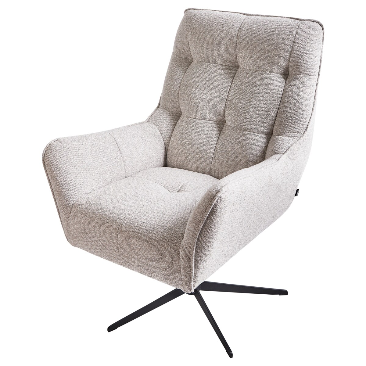 Fotel obrotowy MOLLE Z podnóżkiem Jasnobeżowy