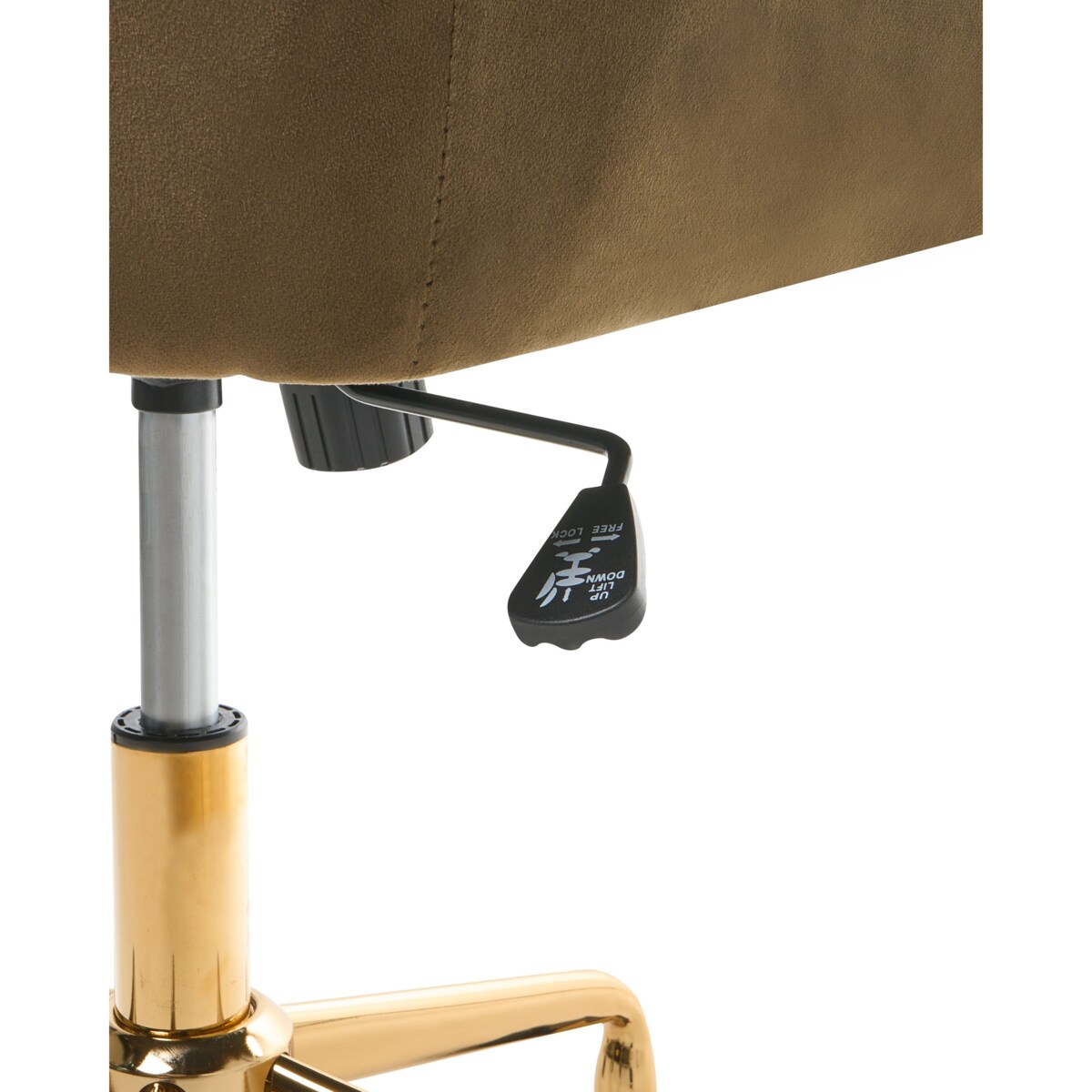 Krzesło obrotowe PALMDALE Welur Brązowy