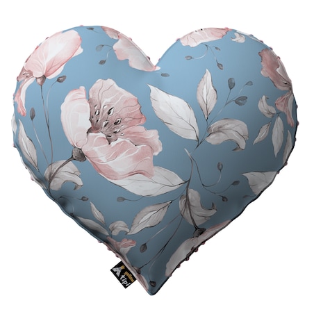 Poduszka Heart of Love z minky, niebiesko-różowy, 45x15x45cm, Magic Collection