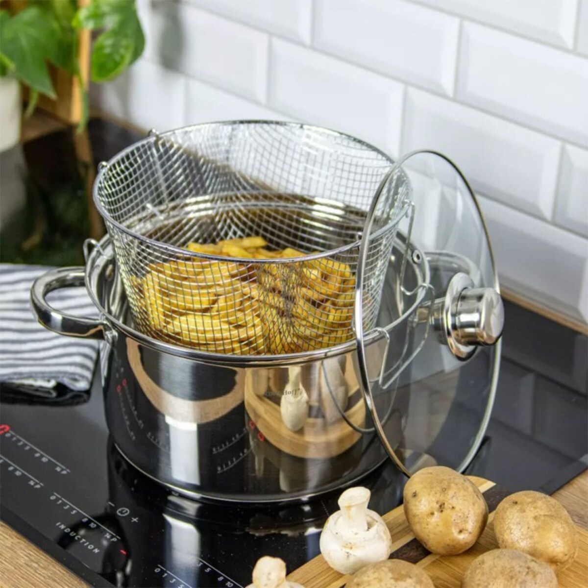 Garnek Z Koszem Do Smażenia Kinghoff 5,5L