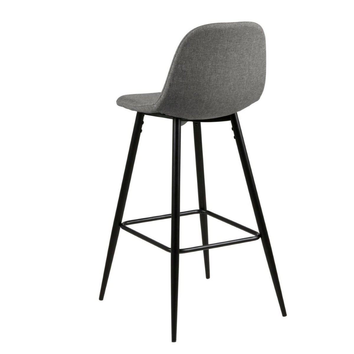 Stołek barowy Wilma szary jasny/ czarny tapicerowany