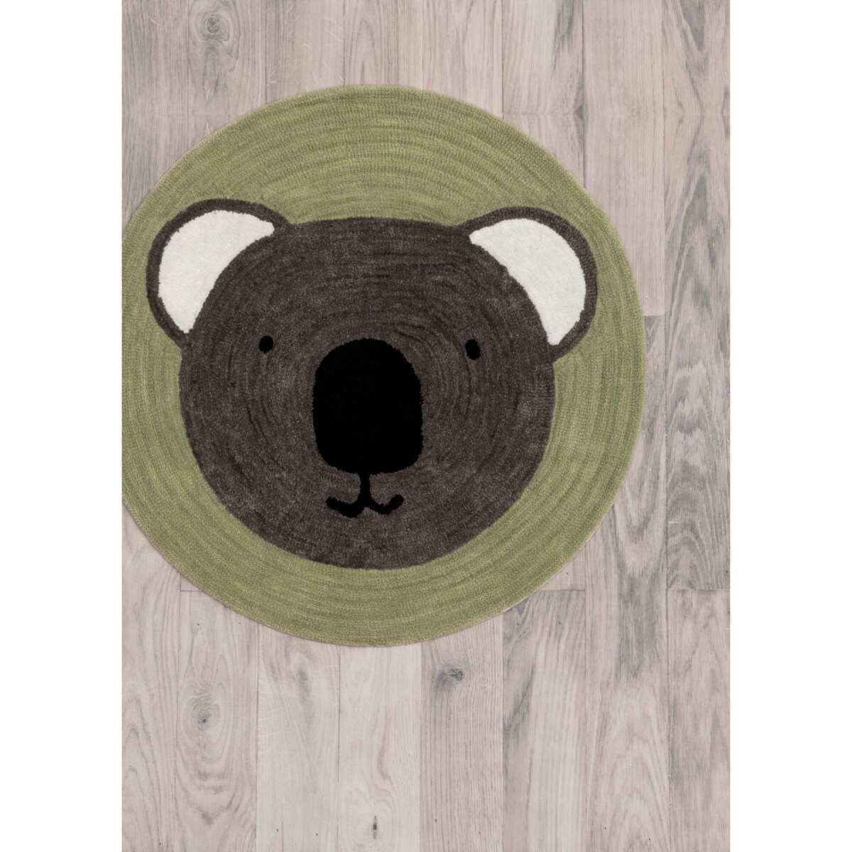 Dywan okrągły szaro-zielony Ø 100 cm COALA