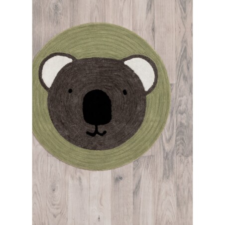 Dywan okrągły szaro-zielony Ø 100 cm COALA