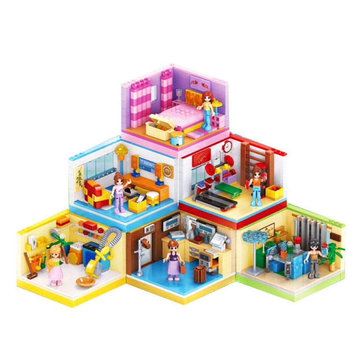 SALON - mini pokoik z klocków - Ausini - 137 elementów