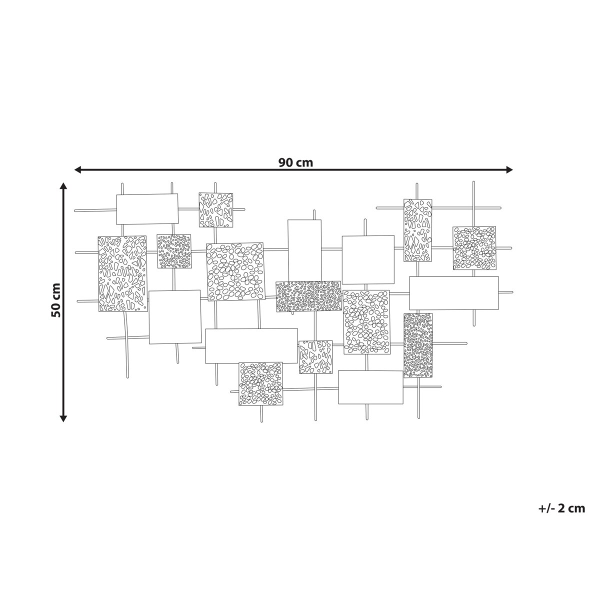 Dekoracja ścienna złota ASTATINE