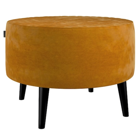 Podnóżek okrągły pikowany, miodowy, Ø60 x 40 cm, Velvet