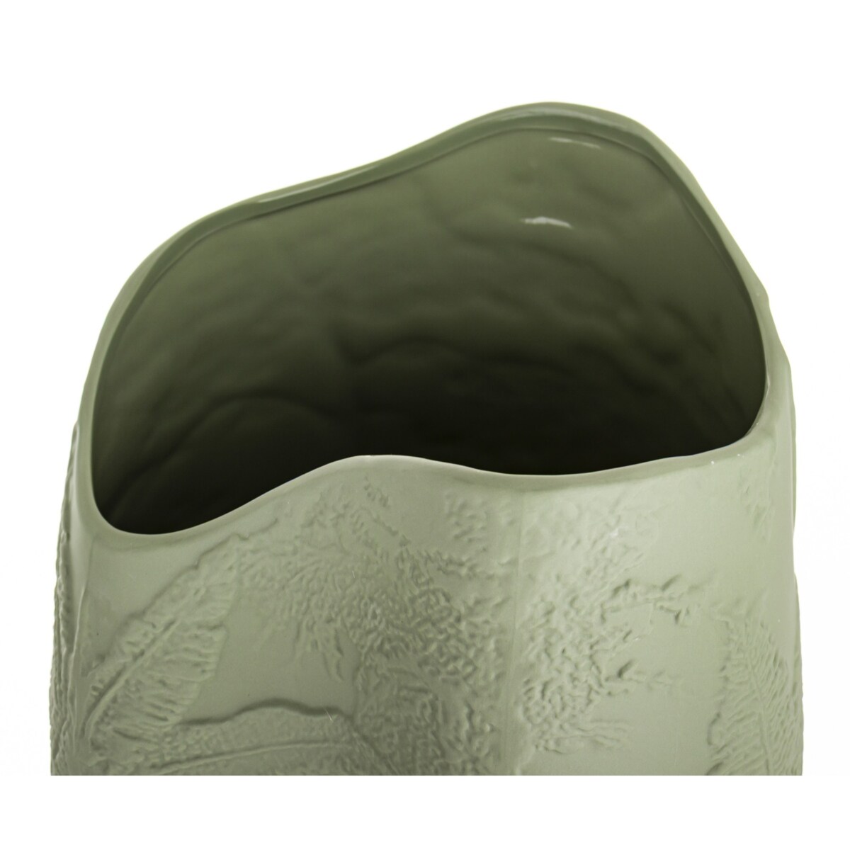 Wazon porcelanowy 36x19x17 cm MELINDA zielona