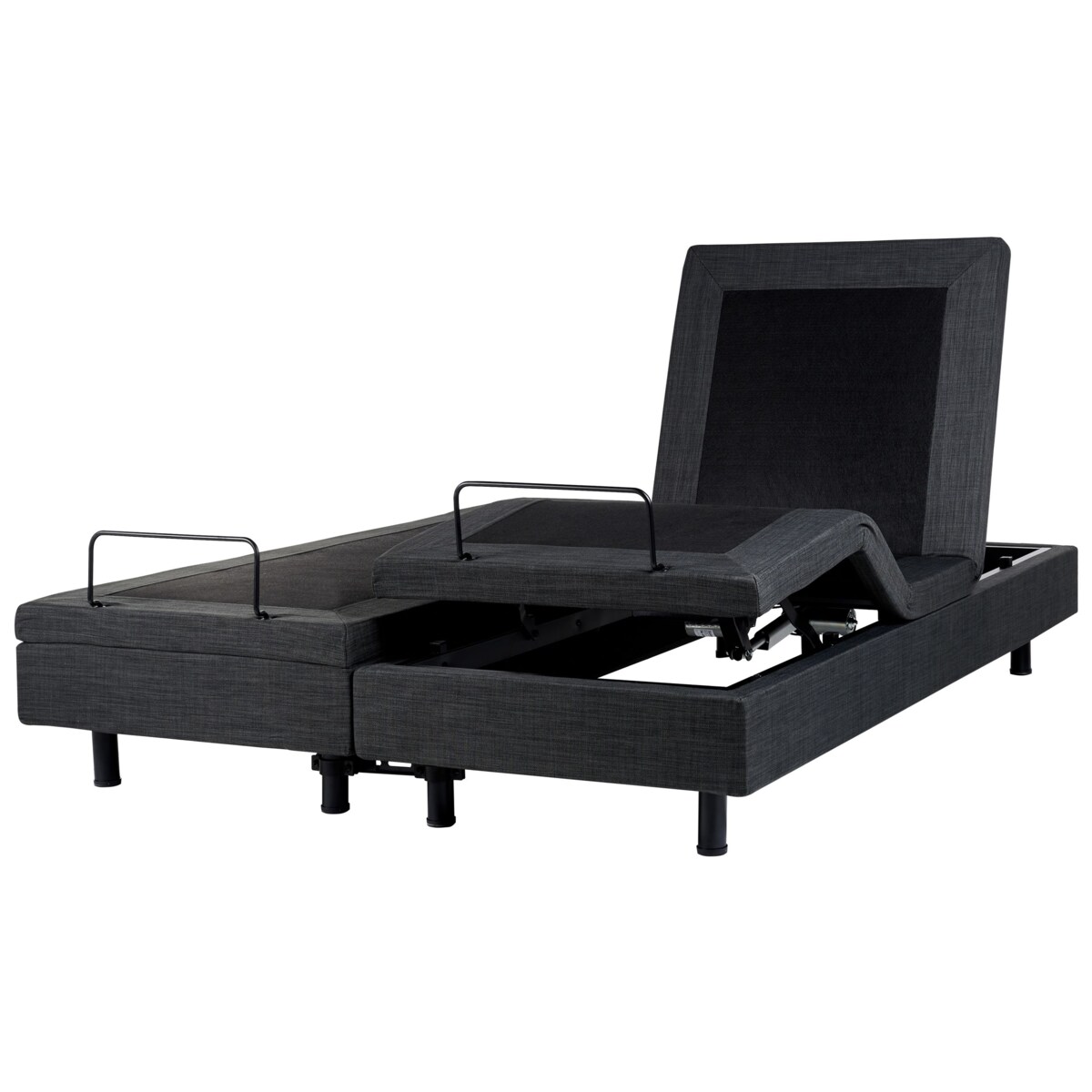 Łóżko regulowane bez zagłówka DUKE 160 x 200 cm Ciemnoszary