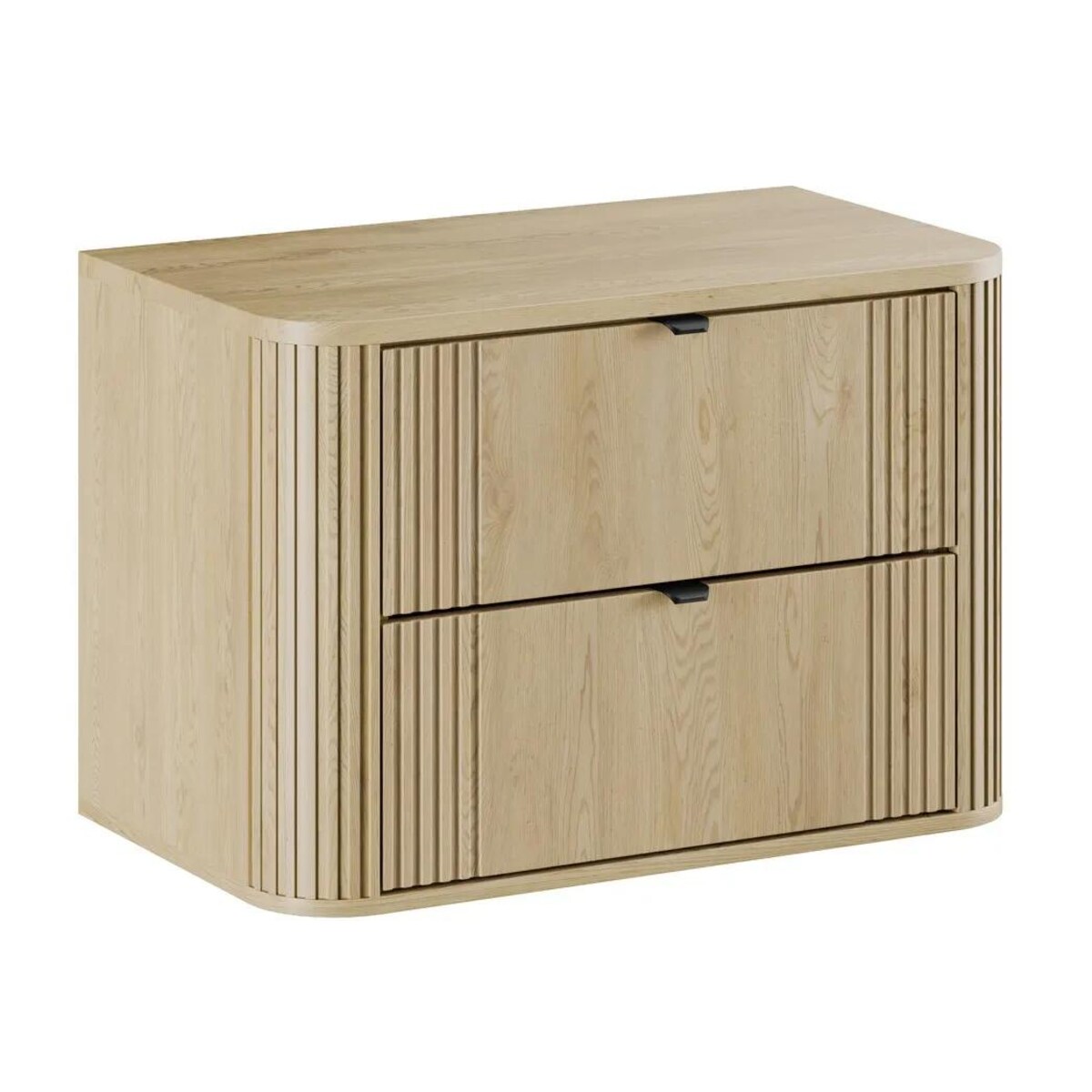 Szafka pod umywalkę nablatową OVALIA CREMONA 2S 80cm dąb cremona z blatem