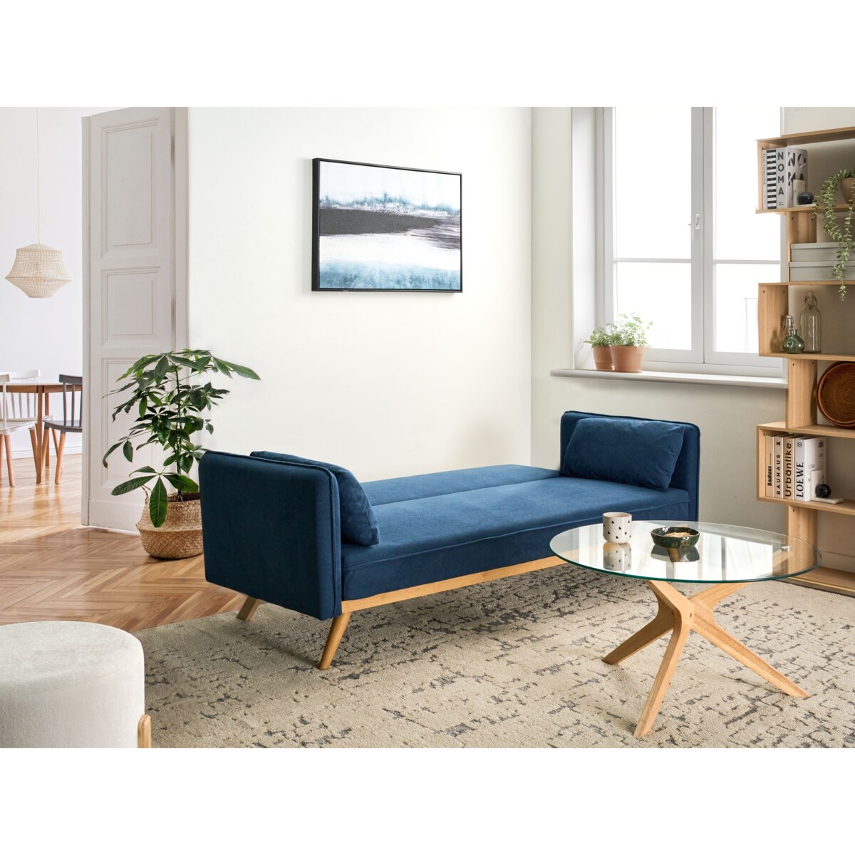 Sofa rozkładana ASAA Niebieski