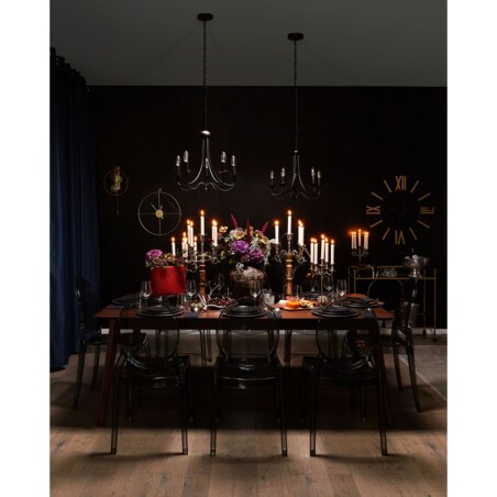 Zestaw 4 krzeseł do jadalni MERTON Czarny