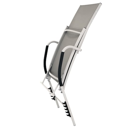 Leżanka aluminiowa SKŁADANA ogrodowa LEŻAK do ogrodu regulowane oparcie