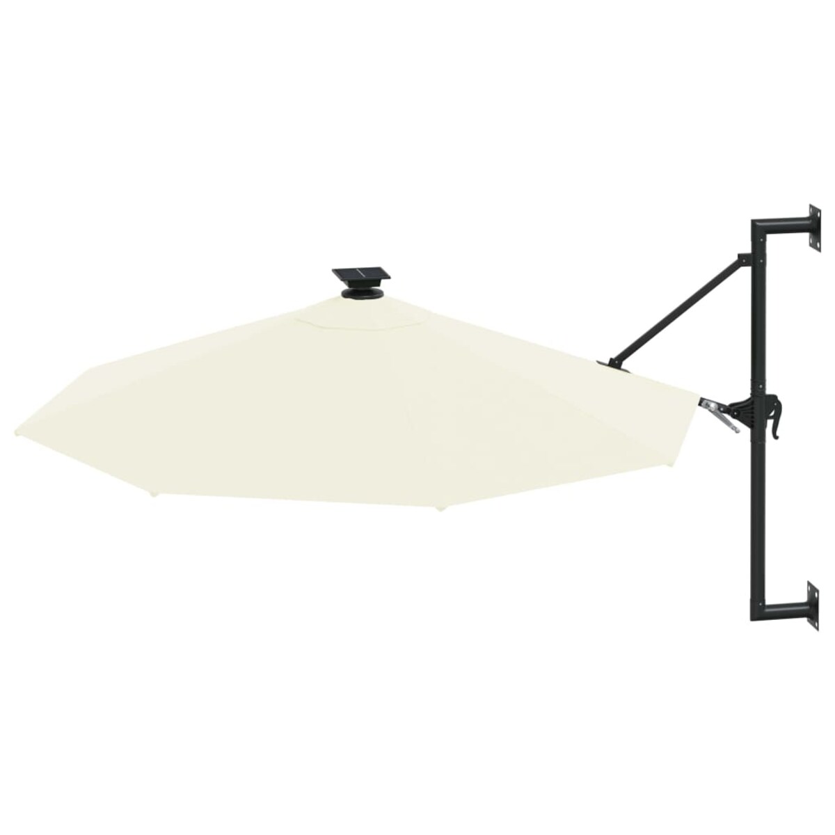 vidaXL Parasol ogrodowy z LED, ścienny, 300 cm, piaskowy