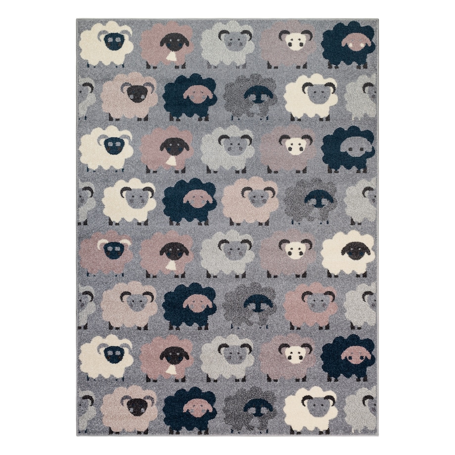 Dywan HEOS 78468 szary / niebieski OWCE 120x170 cm