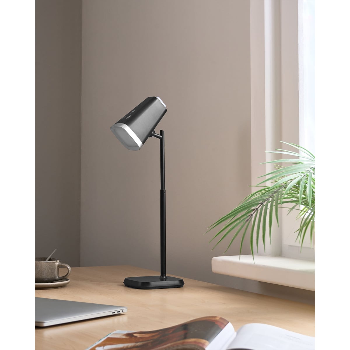 Bezprzewodowa lampa stołowa LED MUSCA Ze ściemniaczem Czarny