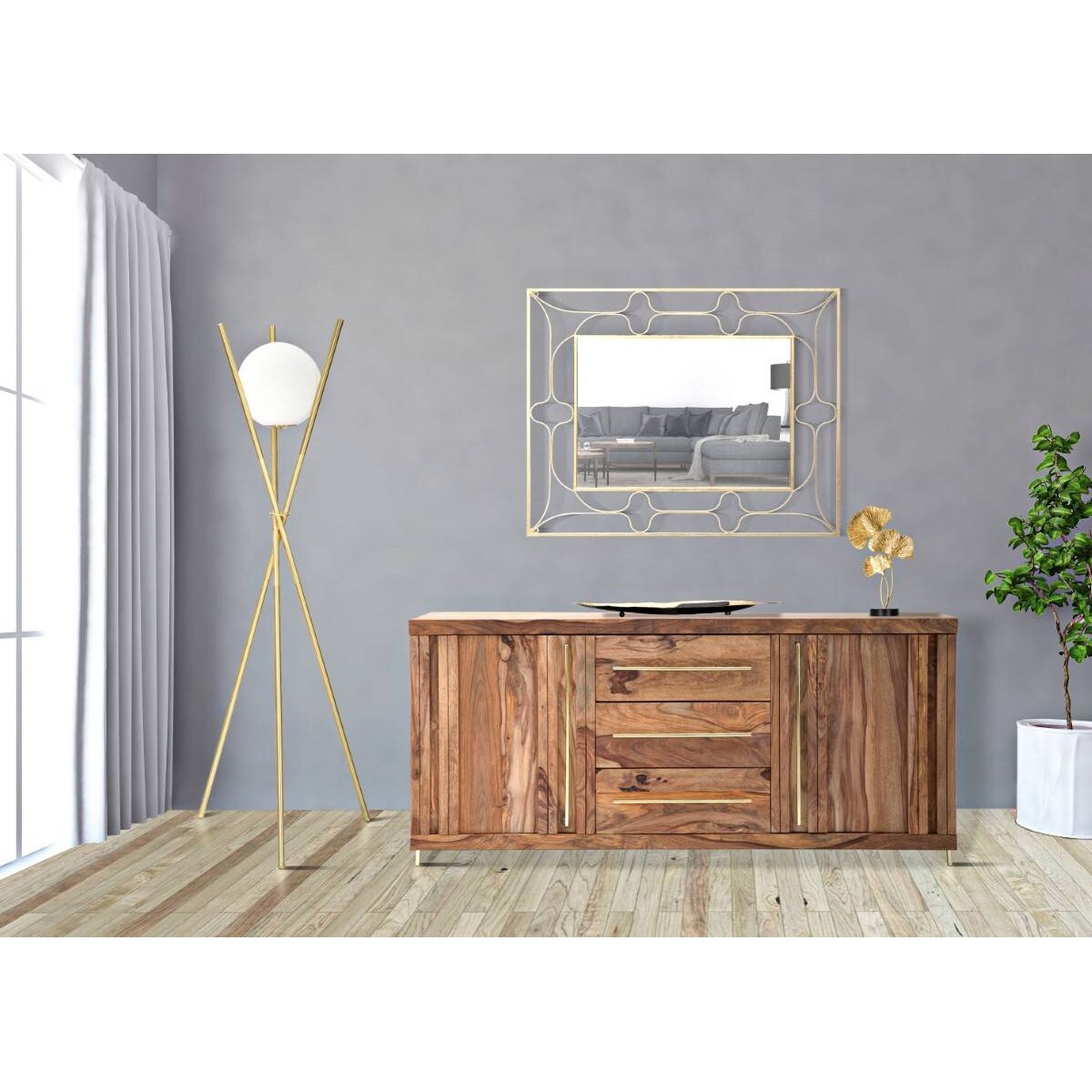 Lampa podłogowa na trójnogu GLAMY