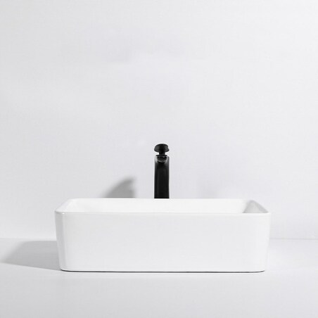 Umywalka nablatowa biała cermiczna 49x38cm