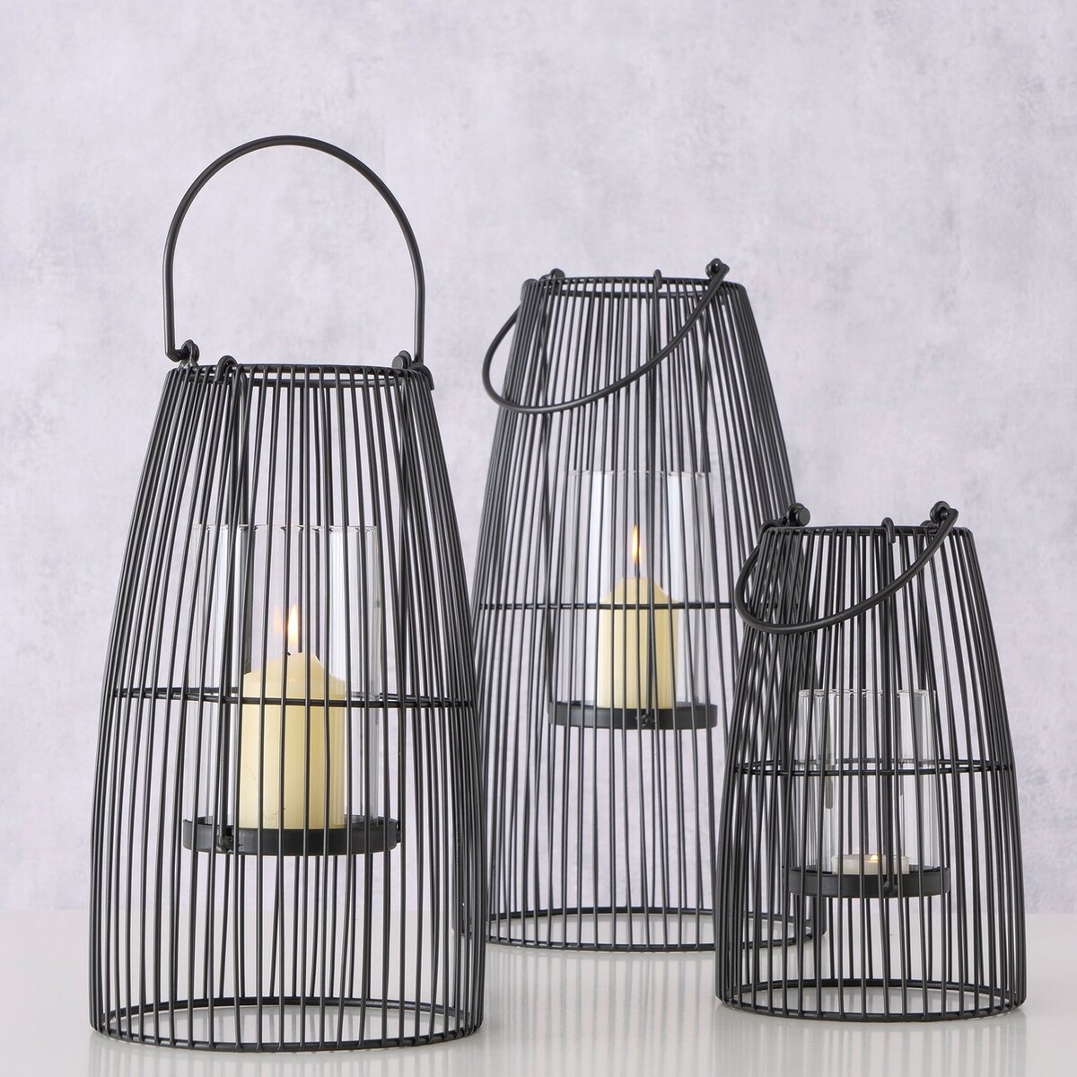 Zestaw metalowych lampionów CINTA, 25 - 40 cm