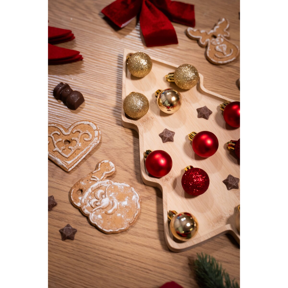 Talerz drewniany choinka XMAS