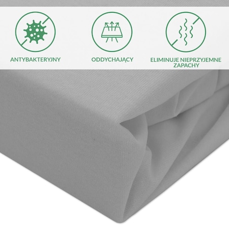 Prześcieradło ochronne wodoodporne z gumką 2w1, rozmiar 180x200 SMARTCEL kolor szary